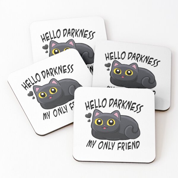 Item preview, Hello Darkness - Cute Silly Cartoon Black Cat Song designed and sold by Chonkitty.