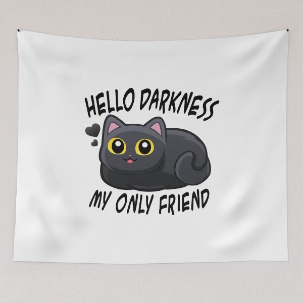 Item preview, Hello Darkness - Cute Silly Cartoon Black Cat Song designed and sold by Chonkitty.