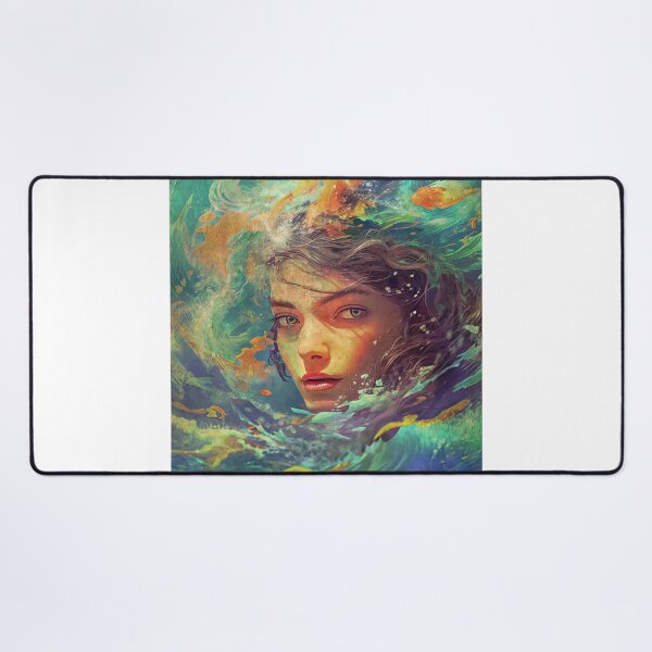 Item preview, An artistic portrayal of a face adorned with vibrant elements. designed and sold by AIArtMaven.