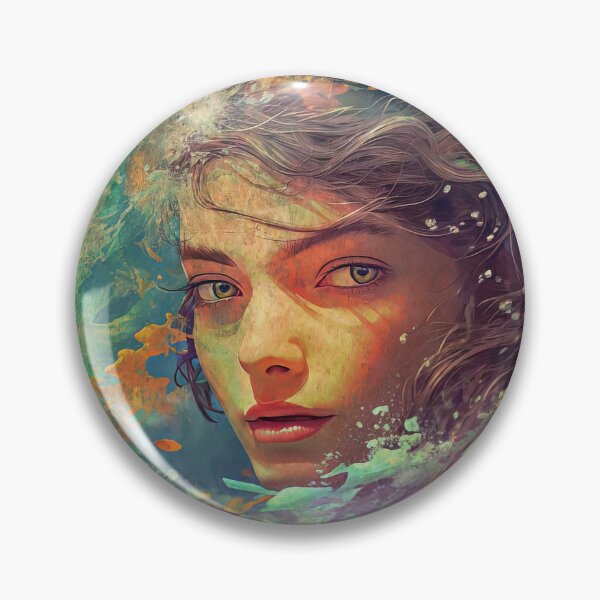Item preview, An artistic portrayal of a face adorned with vibrant elements. designed and sold by AIArtMaven.