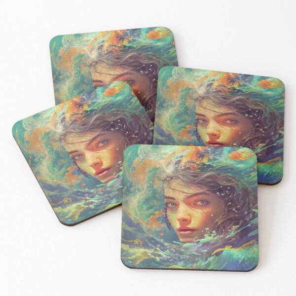 Item preview, An artistic portrayal of a face adorned with vibrant elements. designed and sold by AIArtMaven.