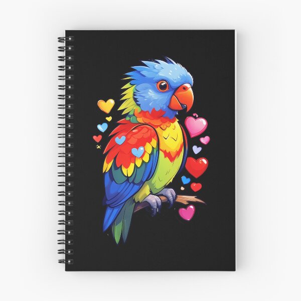 Item preview, Watercolor Cute Rainbow Lorikeet, Cute Birds, colorful Bird, Beautiful birds,  designed and sold by deluxelion.
