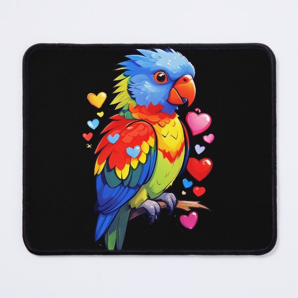 Item preview, Watercolor Cute Rainbow Lorikeet, Cute Birds, colorful Bird, Beautiful birds,  designed and sold by deluxelion.
