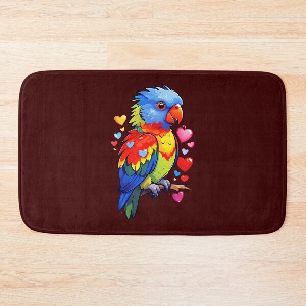 Item preview, Watercolor Cute Rainbow Lorikeet, Cute Birds, colorful Bird, Beautiful birds,  designed and sold by deluxelion.