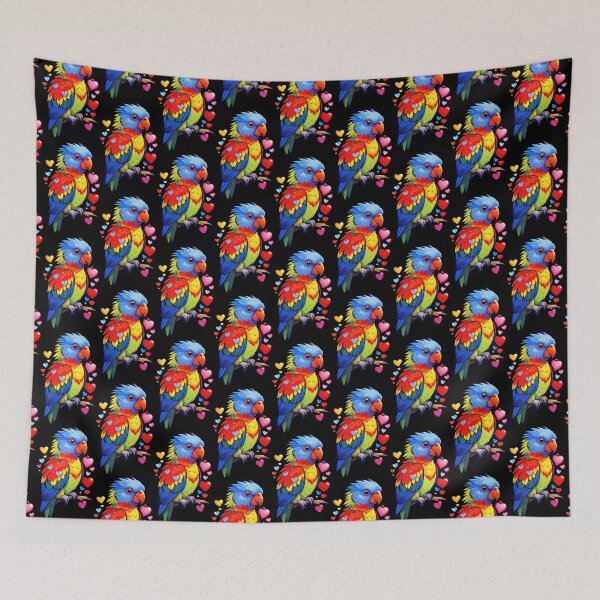 Item preview, Watercolor Cute Rainbow Lorikeet, Cute Birds, colorful Bird, Beautiful birds,  designed and sold by deluxelion.