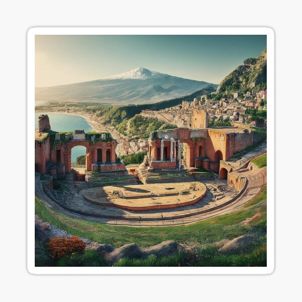 Item preview, Teatro Greco e Mt. Etna a Taormina nel futuro designed and sold by newlegaldealer.