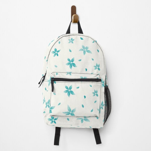 Item preview, Watercolor aqua color floral pattern designed and sold by Origillus.