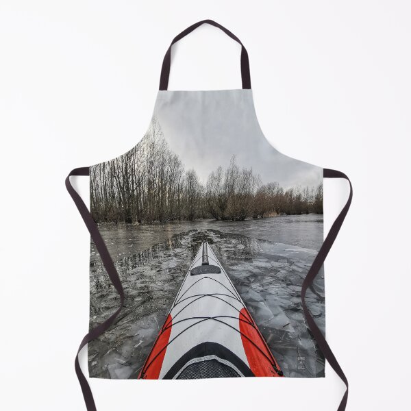 Item preview, Kayak breaking the ice in a frozen forest designed and sold by KayakSight.