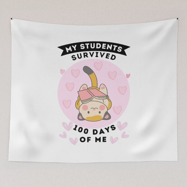 Item preview, My Students Survived 100 Days Of Me Teacher Cat Gift  designed and sold by SlocifieShop.