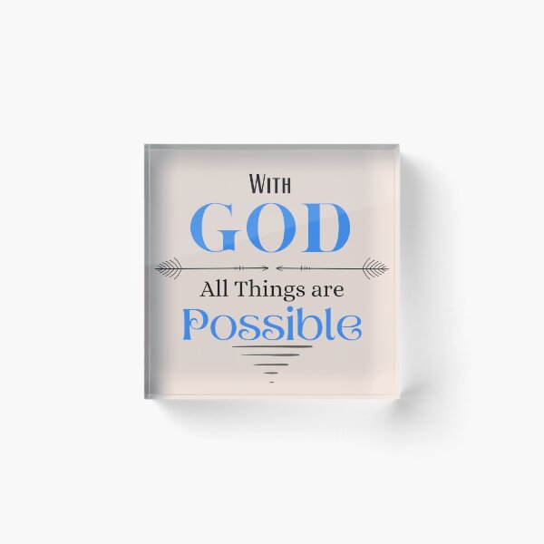 Item preview, With God all things are Possible designed and sold by Tripp Art Studio.