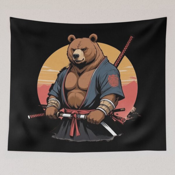 Item preview, Vintage samurai bear designed and sold by Shtex.