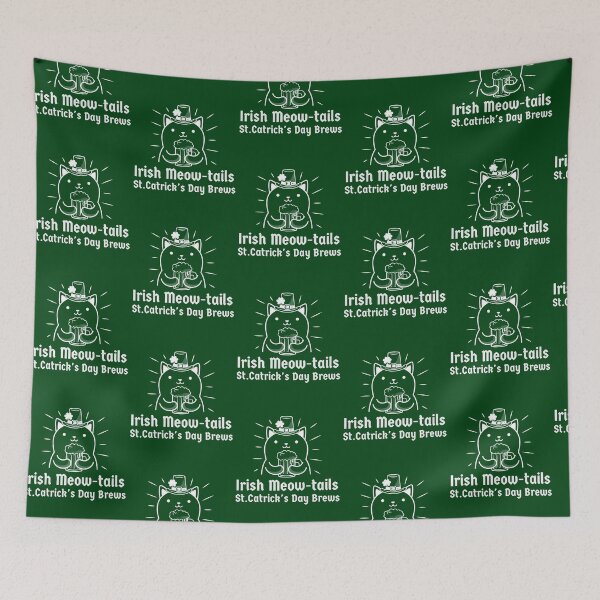 Item preview, Irish Meow tails—St Catrick’s Day Brews-St Patrick day designed and sold by ButterflyDsgns6.