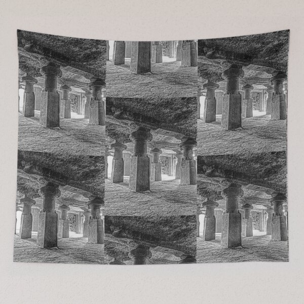 Item preview, Inside the Elephanta Island Caves - BW designed and sold by Brian Shaw.