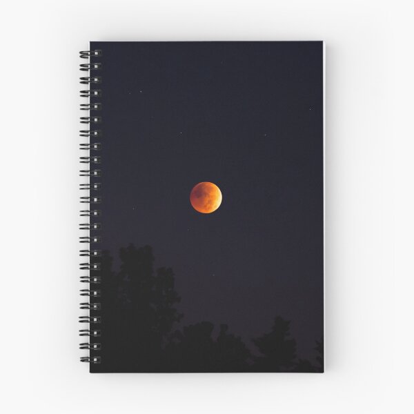 Item preview, Full moon lunar eclipse over treeline designed and sold by firstlightdawn.