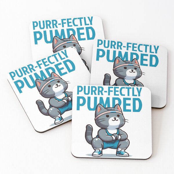 Item preview, Purrfectly Pumped: Cat Squats designed and sold by Purrformance.