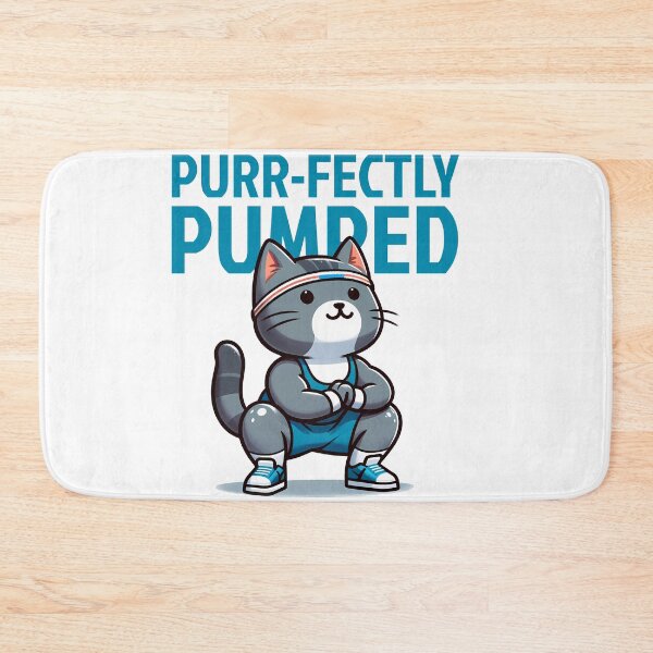 Item preview, Purrfectly Pumped: Cat Squats designed and sold by Purrformance.