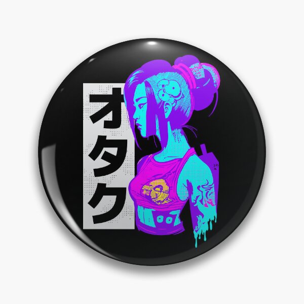 Item preview, Retro Synthwave Vaporwave Japanese Girl Otaku Kanji Art designed and sold by Geek-O-MNL.