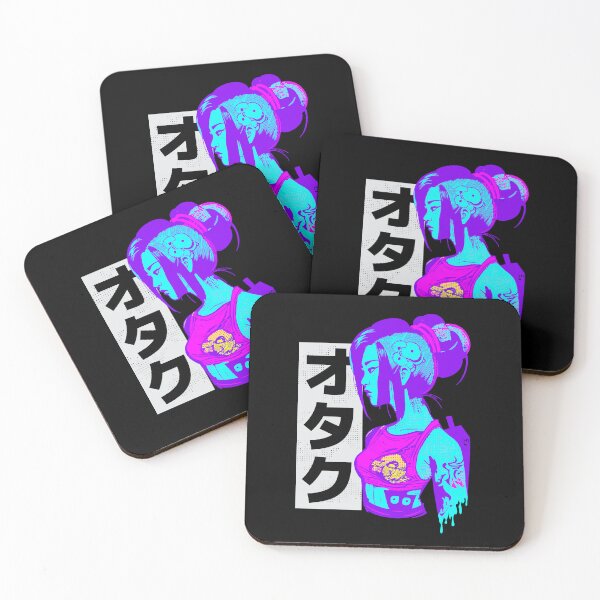 Item preview, Retro Synthwave Vaporwave Japanese Girl Otaku Kanji Art designed and sold by Geek-O-MNL.