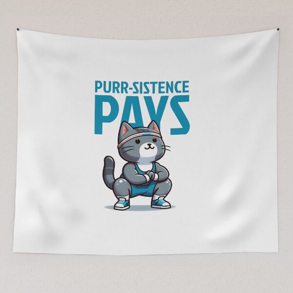 Item preview, Purr-sistence Pays: Cat Squats designed and sold by Purrformance.