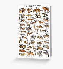 Wildkatzen der Welt Grußkarte