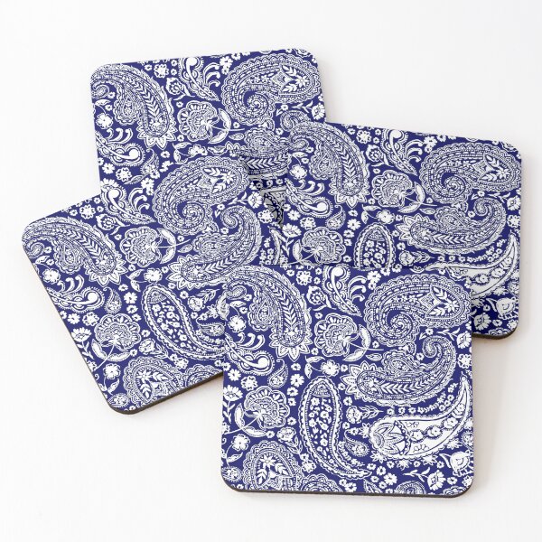 Item preview, Blue and white paisleys designed and sold by Laura Caballero.