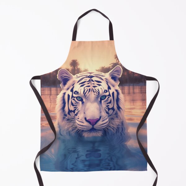 Item preview, Tranquil Dusk | White Tiger Amidst Sunset Serenity designed and sold by FairX.