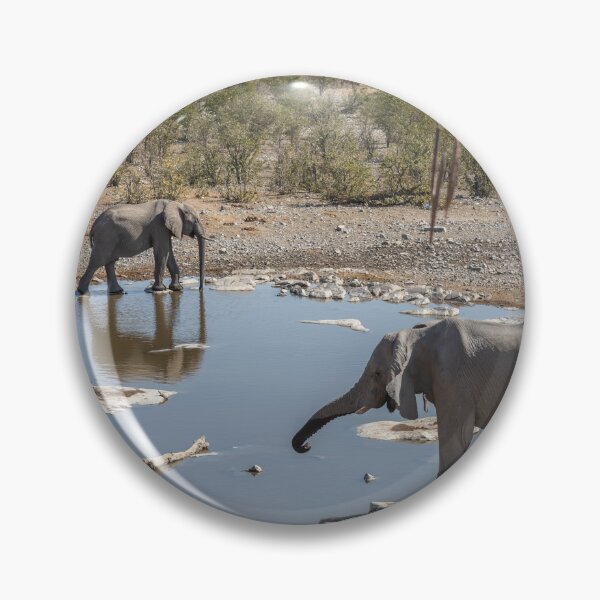 Item preview, Namibia. Etosha National Park. Three Elephants at the Waterhole.  designed and sold by vadim19.