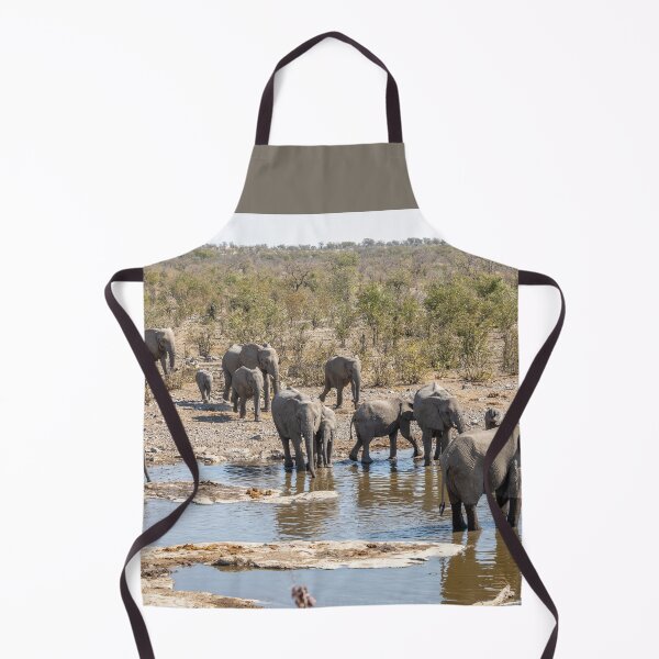 Item preview, Namibia. Etosha National Park. Herd of Elephants Approaching a Waterhole. designed and sold by vadim19.