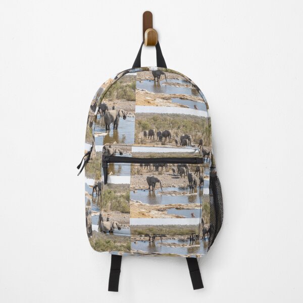 Item preview, Namibia. Etosha National Park. Herd of Elephants Approaching a Waterhole. designed and sold by vadim19.