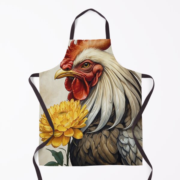 Item preview, Birth Month Bird and Flower - November Rooster & Chrysanthemum designed and sold by waterhutch.