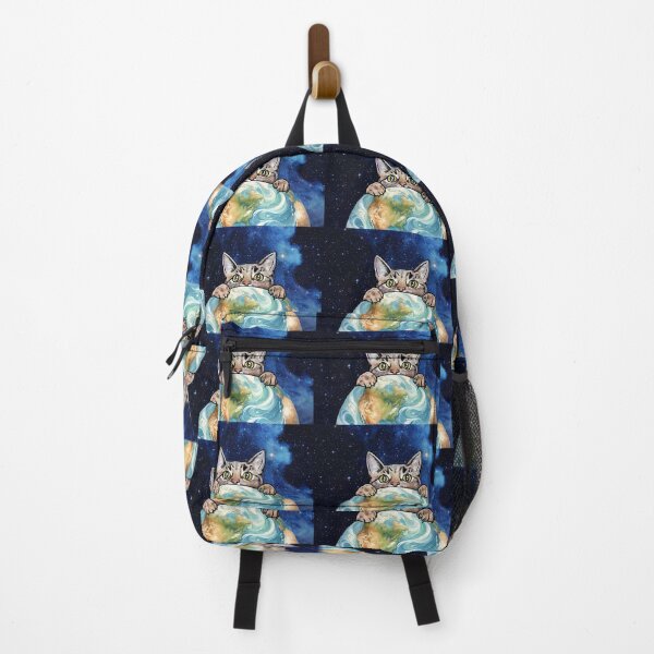 Item preview, Cat holding the earth designed and sold by catcurio.