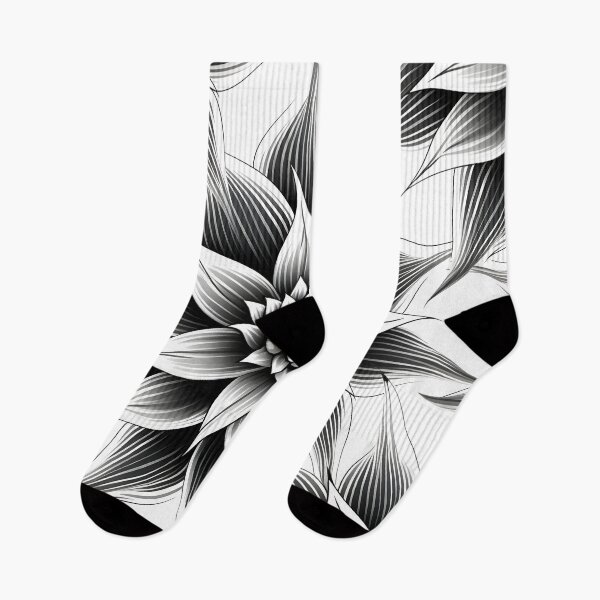 Item preview, Black and white Agave plant print designed and sold by dcrc.