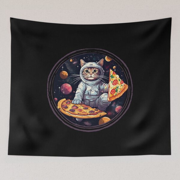 Item preview, Space Cat Pizza Design For Cat Lovers designed and sold by StanPera.