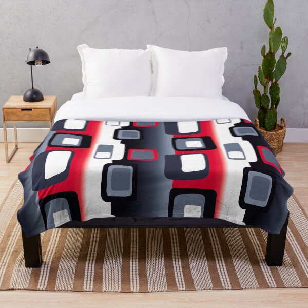 Item preview, Black and Red Contemporary Retro fabric designs designed and sold by Andimoot.