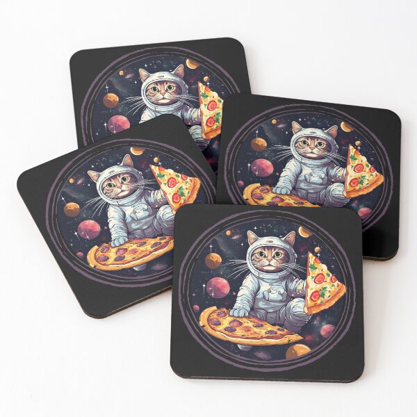 Item preview, Space Cat Pizza Design For Cat Lovers designed and sold by StanPera.