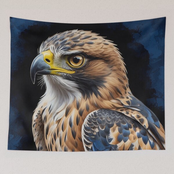 Item preview, Birth Month Bird and Flower - September Hawk & Aster designed and sold by waterhutch.
