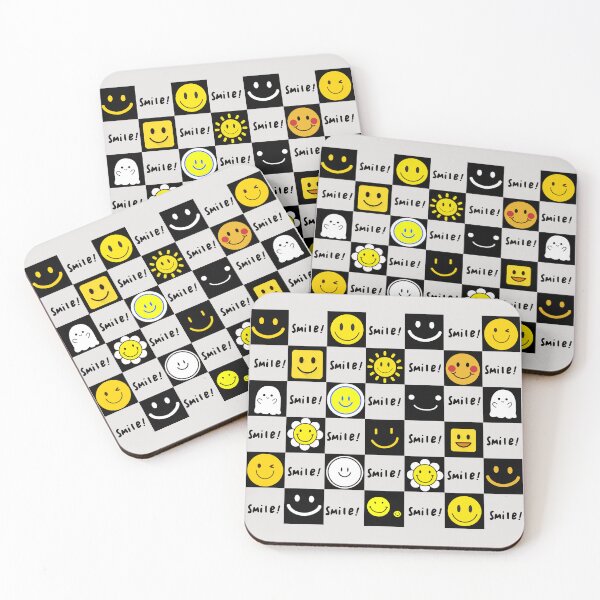 Item preview, smile face, check pattern designed and sold by zzzozzo.