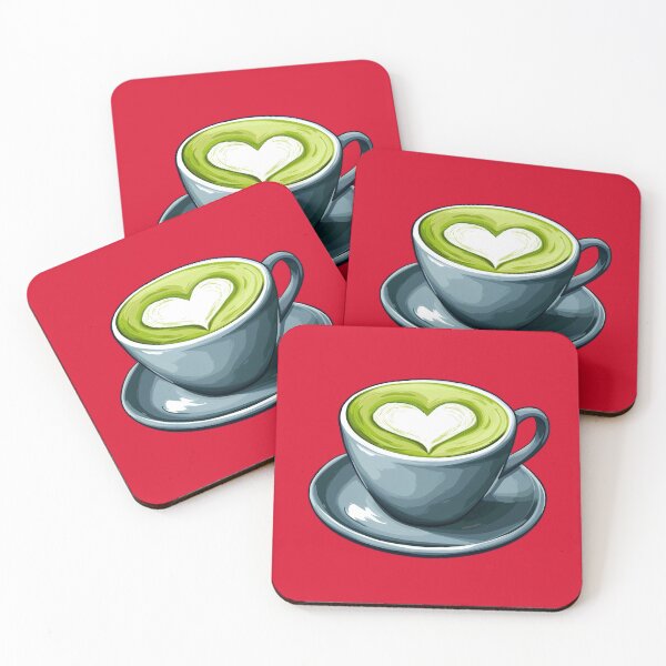 Artikelvorschau, Matcha Latte Art - roter Hintergrund entworfen und verkauft von sakurashorty.