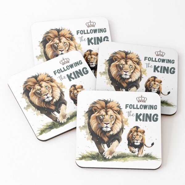 Item preview, Following the King, Lions Art designed and sold by Faithloveshop.