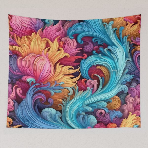 Item preview, Seamless Abstract Painting. Floral Swirls designed and sold by GiveMeMood.