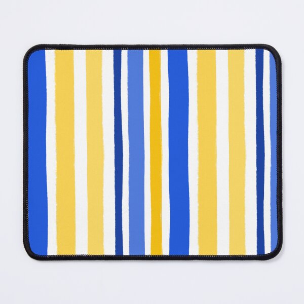 Item preview, Bright Blue and Yellow Stripes Freehand designed and sold by OneThreeSix.