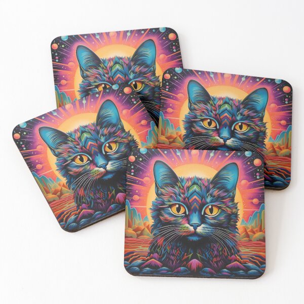 Item preview,  Louis Wain Schizophrenia Cat Painting For Cat Lovers designed and sold by Petsthetic.