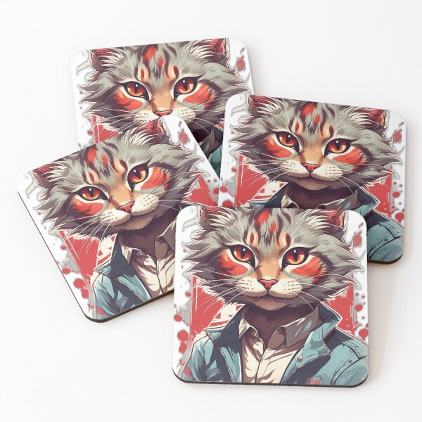 Item preview, A Pixelated Cat Wearing a Stylish Jacket designed and sold by Diwakar-Designs.