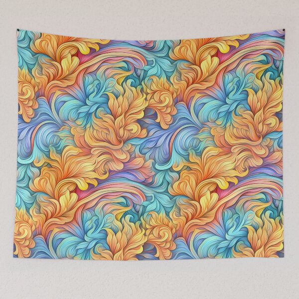 Item preview, Seamless Abstract Painting. Floral Swirls Pattern. designed and sold by GiveMeMood.