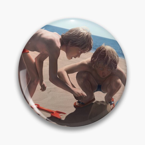 Item preview, Two children on the beach build a sandcastle designed and sold by Christophe Moussu.