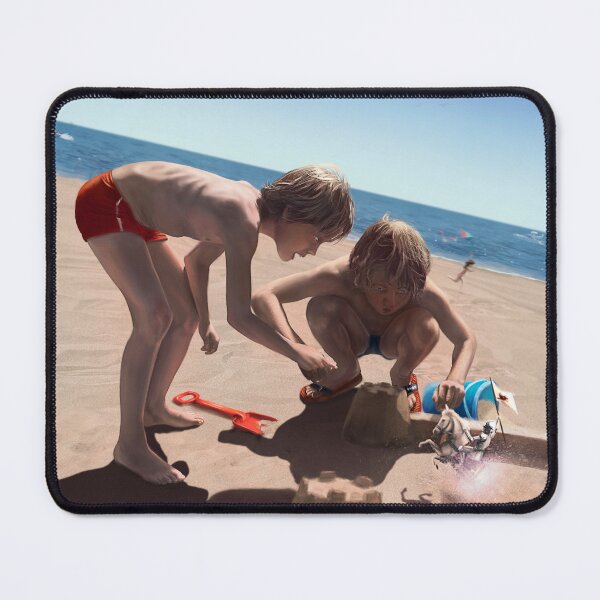 Item preview, Two children on the beach build a sandcastle designed and sold by Christophe Moussu.