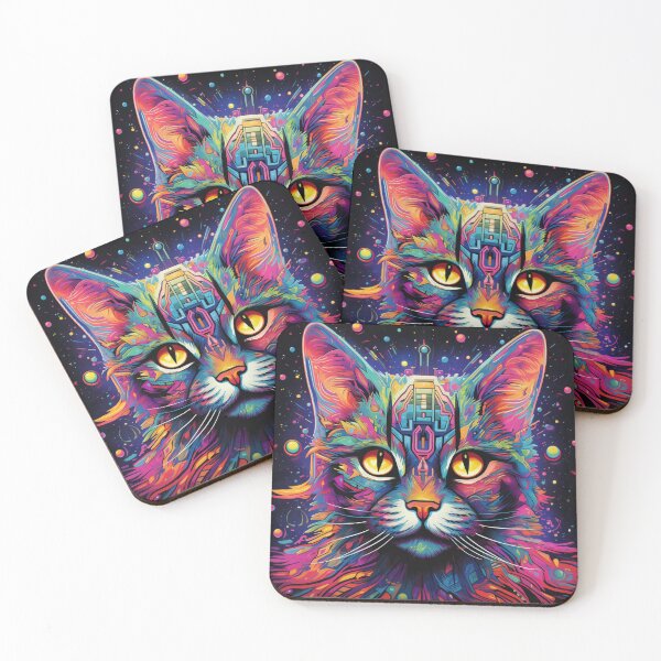 Item preview,  Louis Wain Schizophrenia Cat Painting For Cat Lovers designed and sold by Petsthetic.