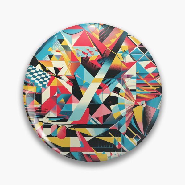 Item preview, Chaotic Colorful Optical Illusion Figures Triangles Squares in Anime/Manga detailed cartoon style designed and sold by Sp3ctrumOfColor.