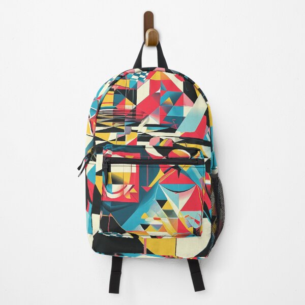Item preview, Chaotic Colorful Optical Illusion Figures Triangles Squares in Anime/Manga detailed cartoon style designed and sold by Sp3ctrumOfColor.