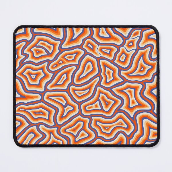 Item preview, Orange and Blue Groovy Liquid Marble Swirl designed and sold by velvetearth.